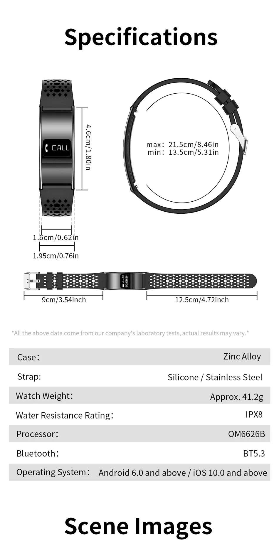 Men Women Smart Bracelet Heart Rate Sleep Monitor Health Smart Band Waterproof Sports Fitness Tracker Smartwatch For Android iOS