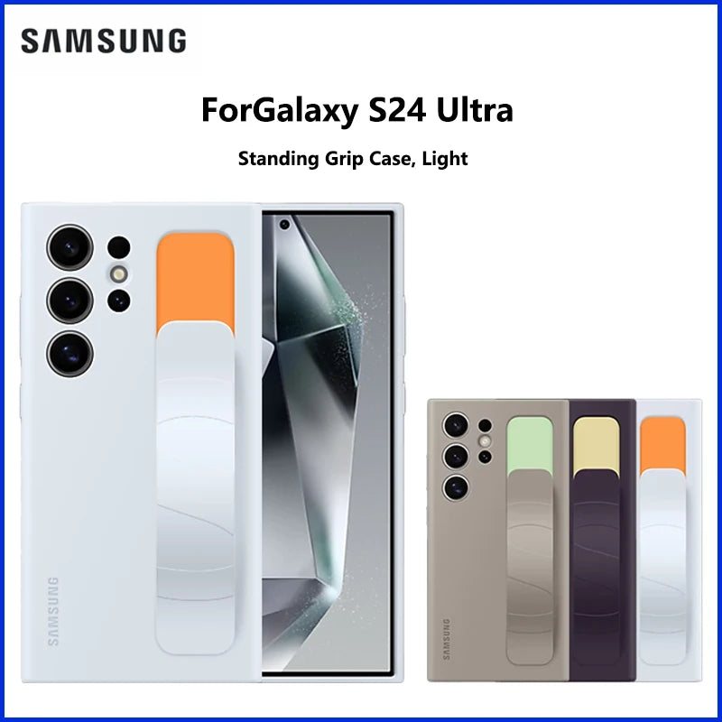 Original officia Samsung S24 Ultra Silicone Protective case with stand and wrist strap thin shockproof authentic EF-GS928