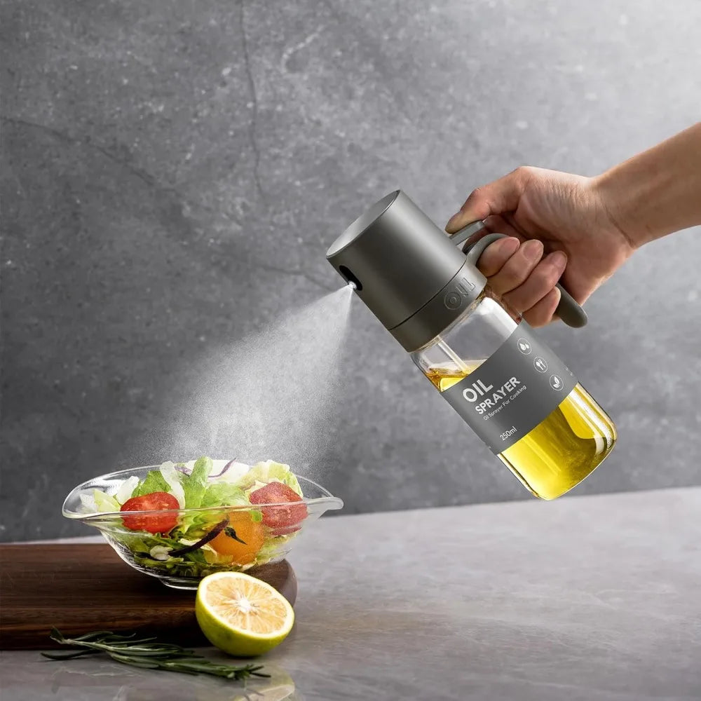 Oil Sprayer Kitchen Tools for Cooking,Borosilicate Glass Oil Sprayer,250ml Oil Spray Bottle for BBQ Kitchen Baking Roasting