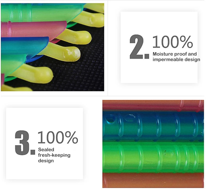 Bag Clip Food Snack Bag Sealing Clip Sealing Stick Food Preservation Sealer Reusable Kitchen Storage Organizer