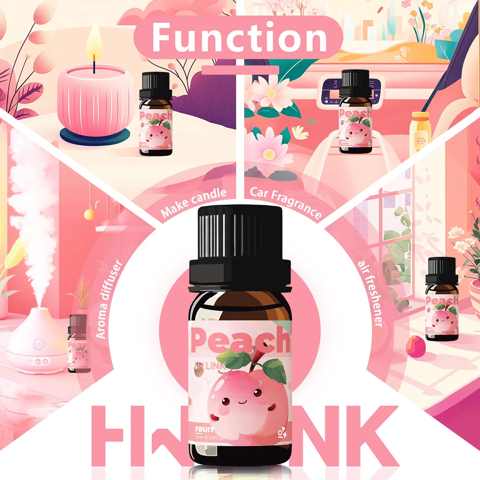 10ml Fruits Essential Oils for candles, soap making, aromatherapy, diffusers, home care with a long-lasting fruity scent