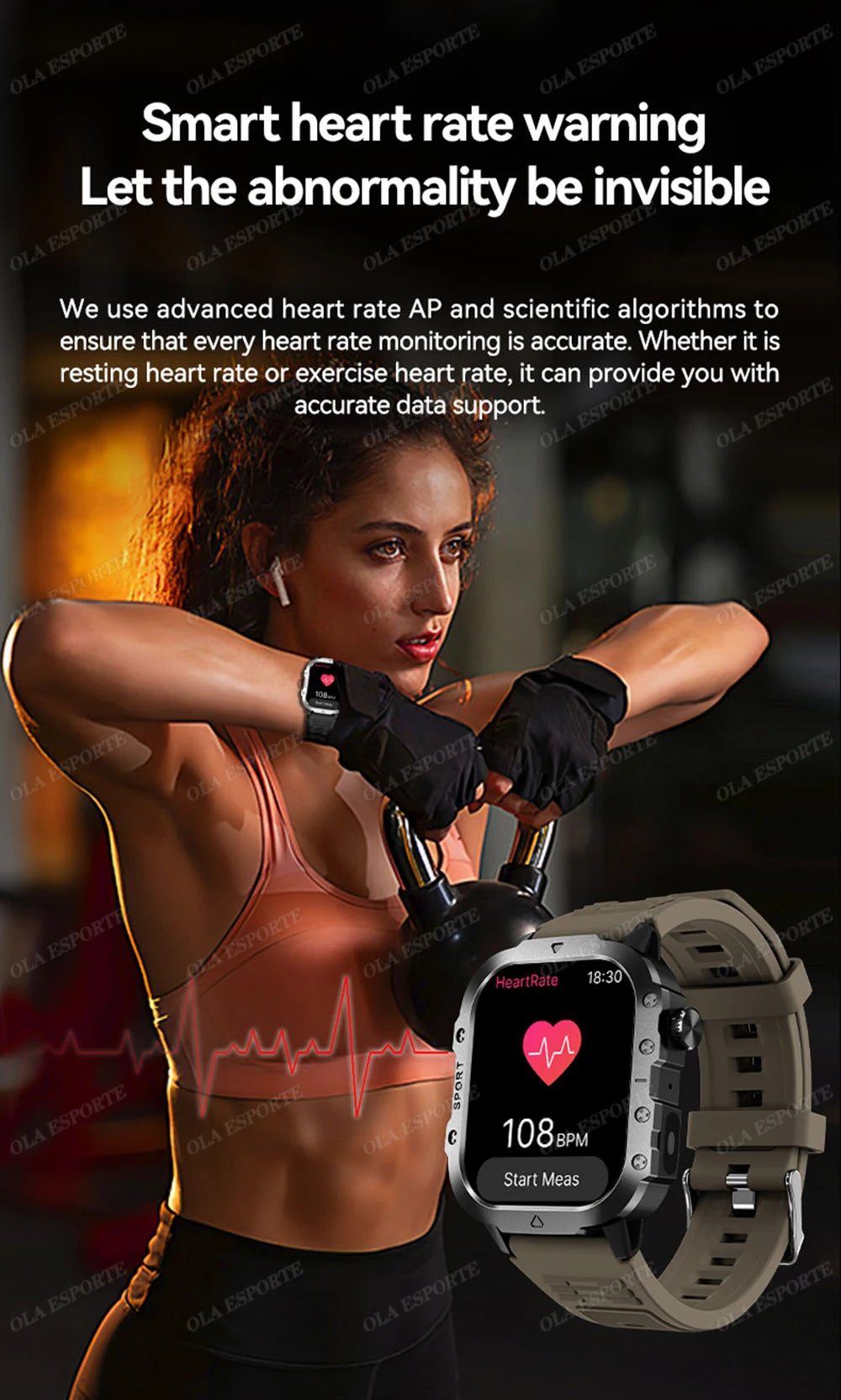 2026 Military SmartWatch Men IP68 5ATM Outdoor Sports Fitness Tracker Waterproof GPS Monitoring 1.96Inch BT Call For Android IOS