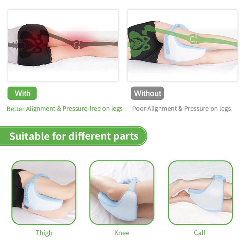 Body Memory Foam Leg Pillow Home Foam Pillow Sleeping Orthopedic Sciatica Back Hip Joint for Pain Relief Thigh Leg Pad Cushion