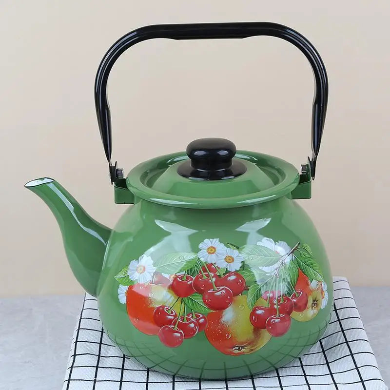 3.5L Large Capacity Porcelain Enameled Tea Pot Perfect for Home or Restaurant Use Tea Kettle Practical and Beautiful