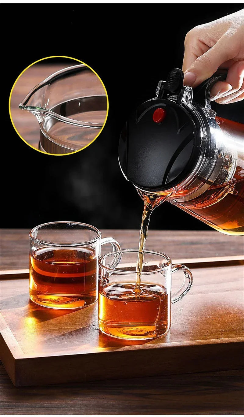500ml-1800ml  Glass Teapot  Borosilicate Glass Split Type Teapot Heat Resistant Glass Teapot Tea Part Gift Idea Household