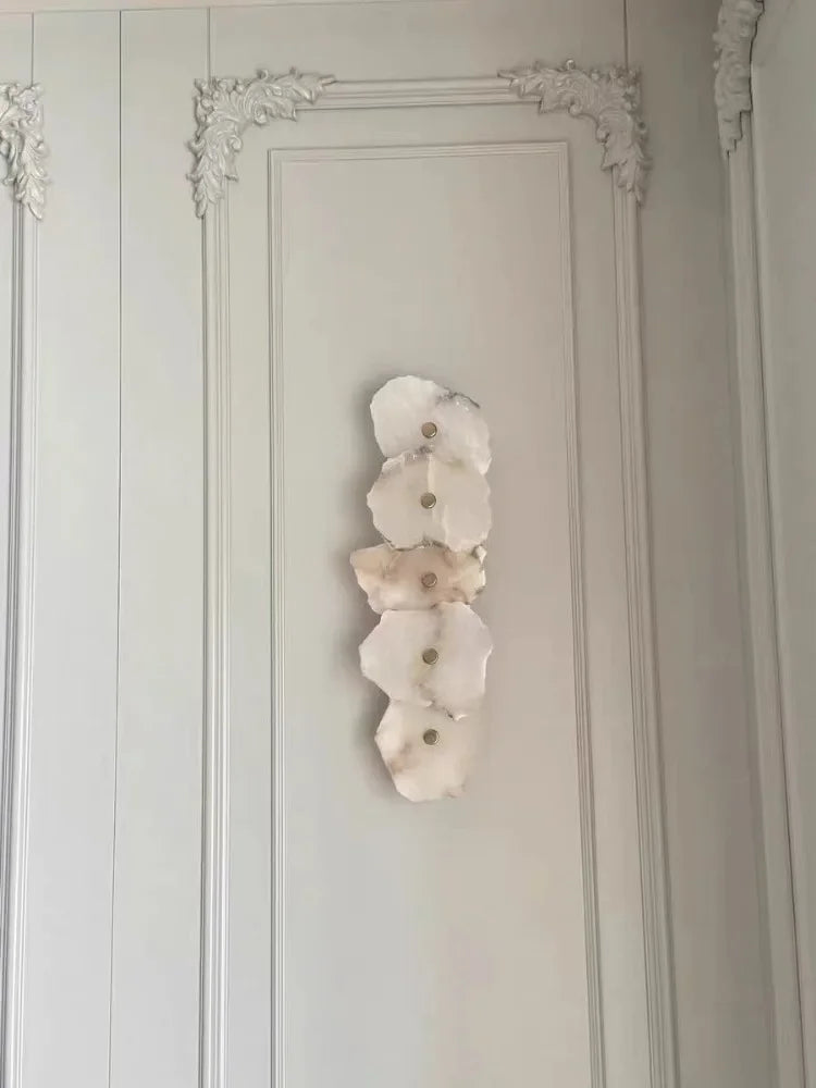 Modern Natural Marble All Copper LED Wall Lamp Dining Room Bedroom Bedside Living Room Indoor Creative Decoration Wall Light