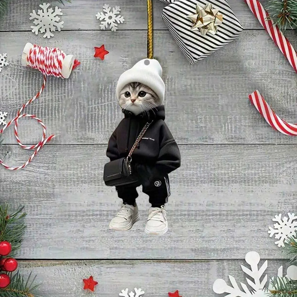 Cute and stylish cat decoration pendant, perfect car and bag accessory to use as backpack pendant, car pendant