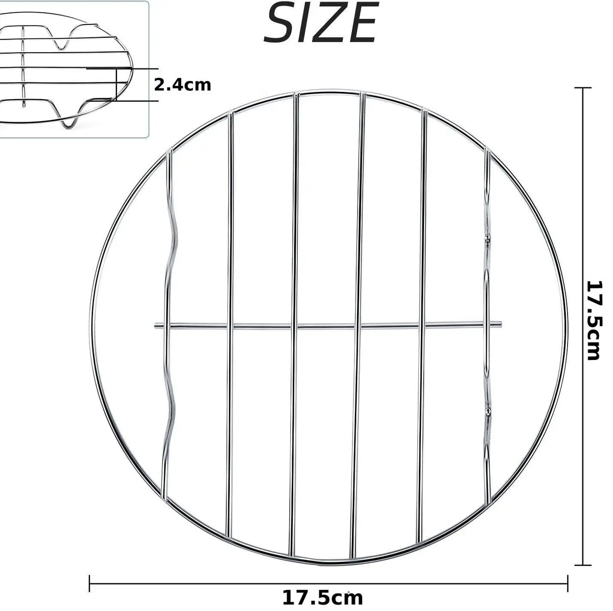 6/7/8 Inch Round Cooling Rack Stainless Steel Cooking Steaming Roasting Rack for Oven Pot Air fryer Pressure Cooker Cake Pan