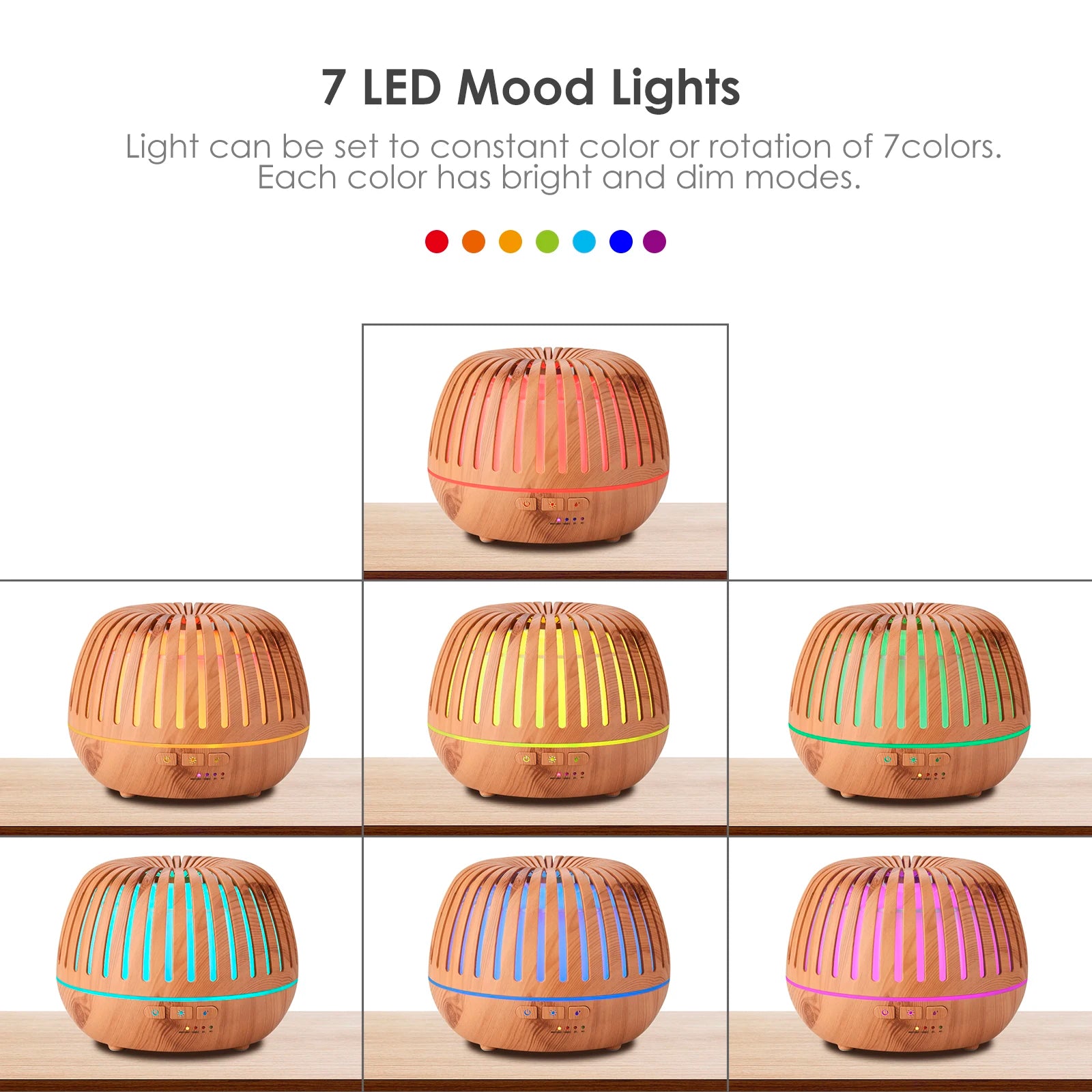 500ML Remote Control Electric Aromatherapy Diffuser with Colorful LED Lamp Essential Oil Air Humidifier Diffuser for Home Office