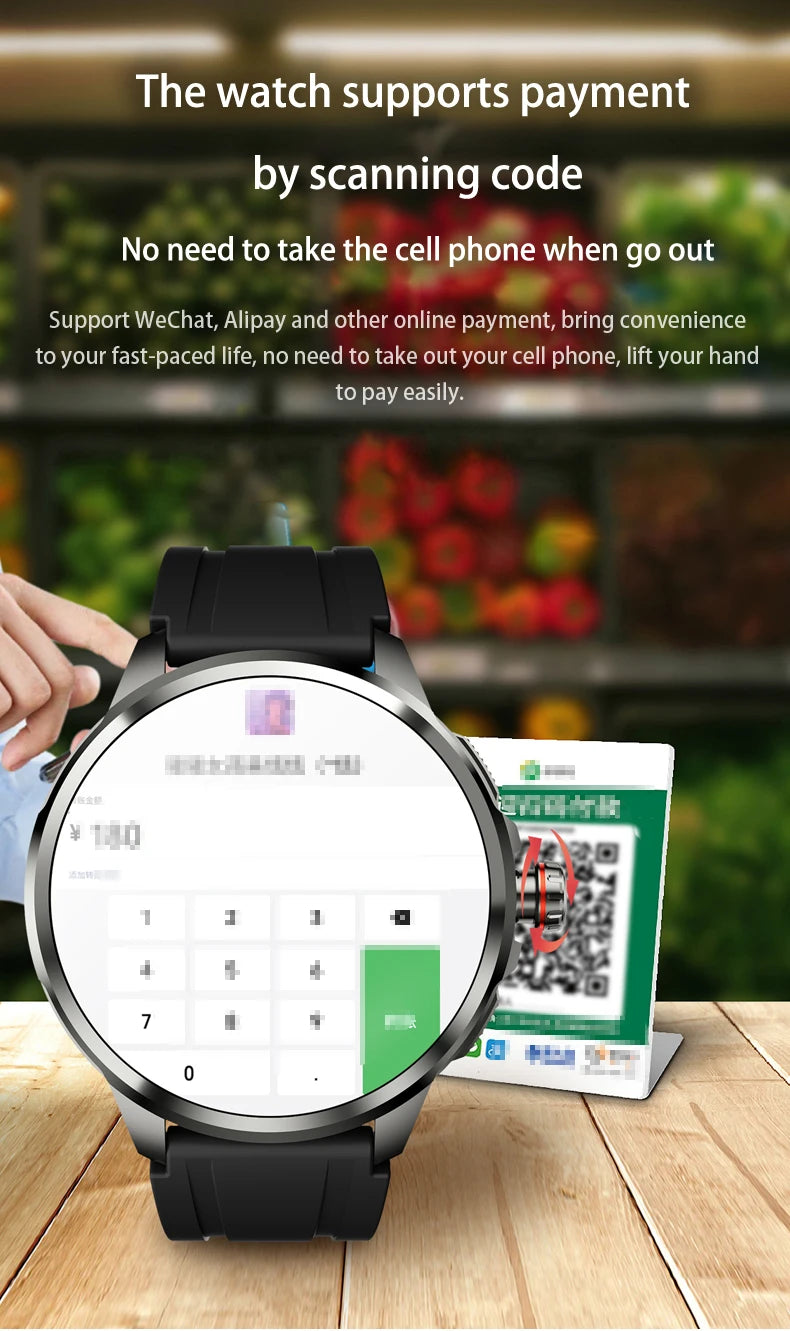 H99 Smart Watch 5G LTE Android 10.0 with 190° Rotary Camera Insert Sim Card Google Play App Download GPS WiFi Heart Rate Tracker