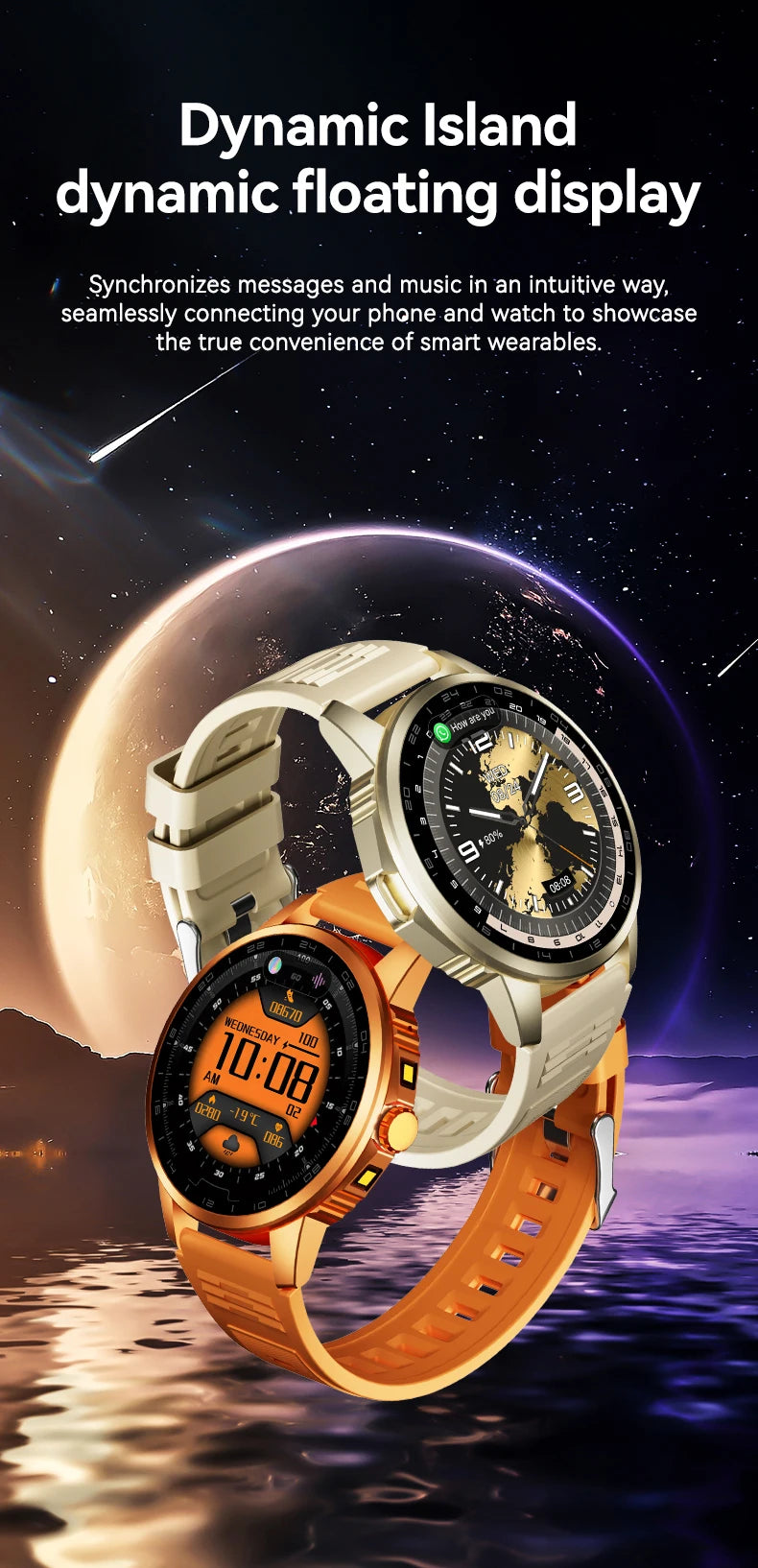 2026 Men's Smart Watch LED Outdoor Flashlight Bluetooth Call Multifunctional Sports Fitness Tracker Large Capacity Battery