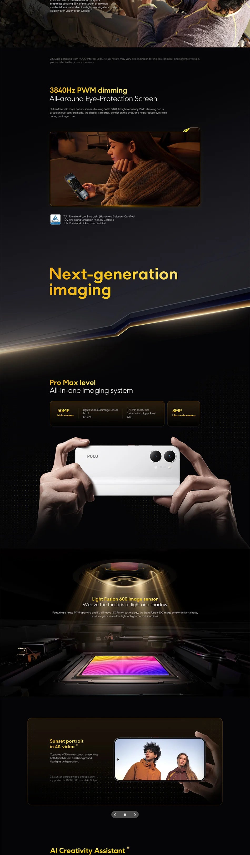 Global Version POCO X8 Pro Max Dimensity 9500s Smartphone 8500mAh (typ) 100W HyperCharge 6.83" 1.5K 120Hz IP68 POCO Cellphone