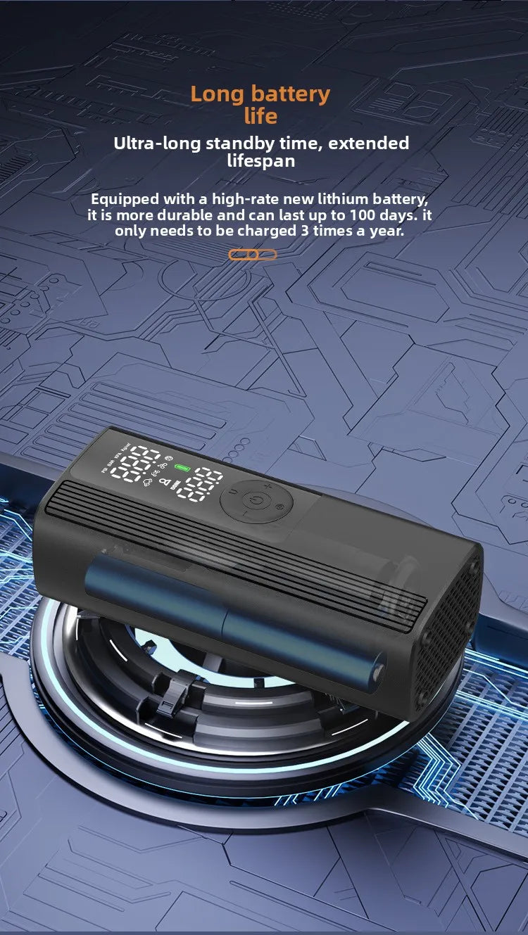 Portable 150Psi Rechargeable Electric Tire Inflator for Car Bicycle Digital Air Compressor Football Motocycle Inflator Pump
