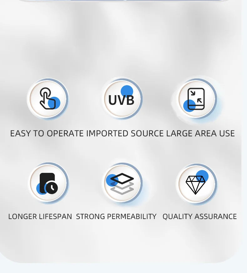 Home Use Psoriasis Equipment 308nm UV Lamps Phototherapy Medical Device UvbTreatment Light For Vitiligo