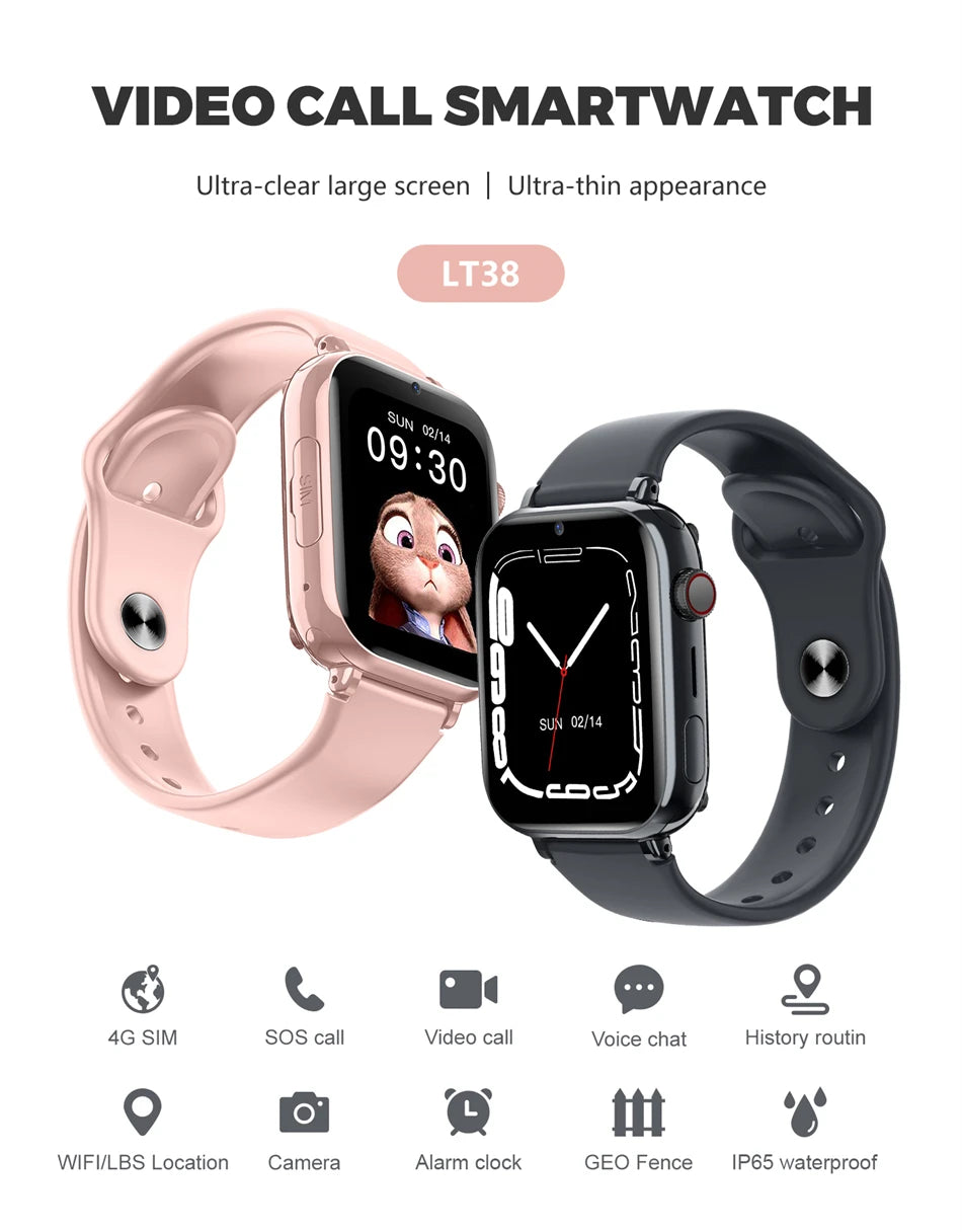 For Xiaomi Kids Smart Watch 5G GPS Location Video Call Sim Card Child Camera Waterproof Upgrade SOS For Boys Girls