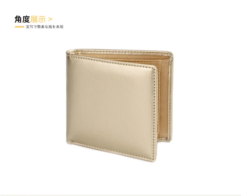New Genuine Leather Men's Wallet Japanese Style Short Cowhide Multi-card Slot Coin Purse Wallets
