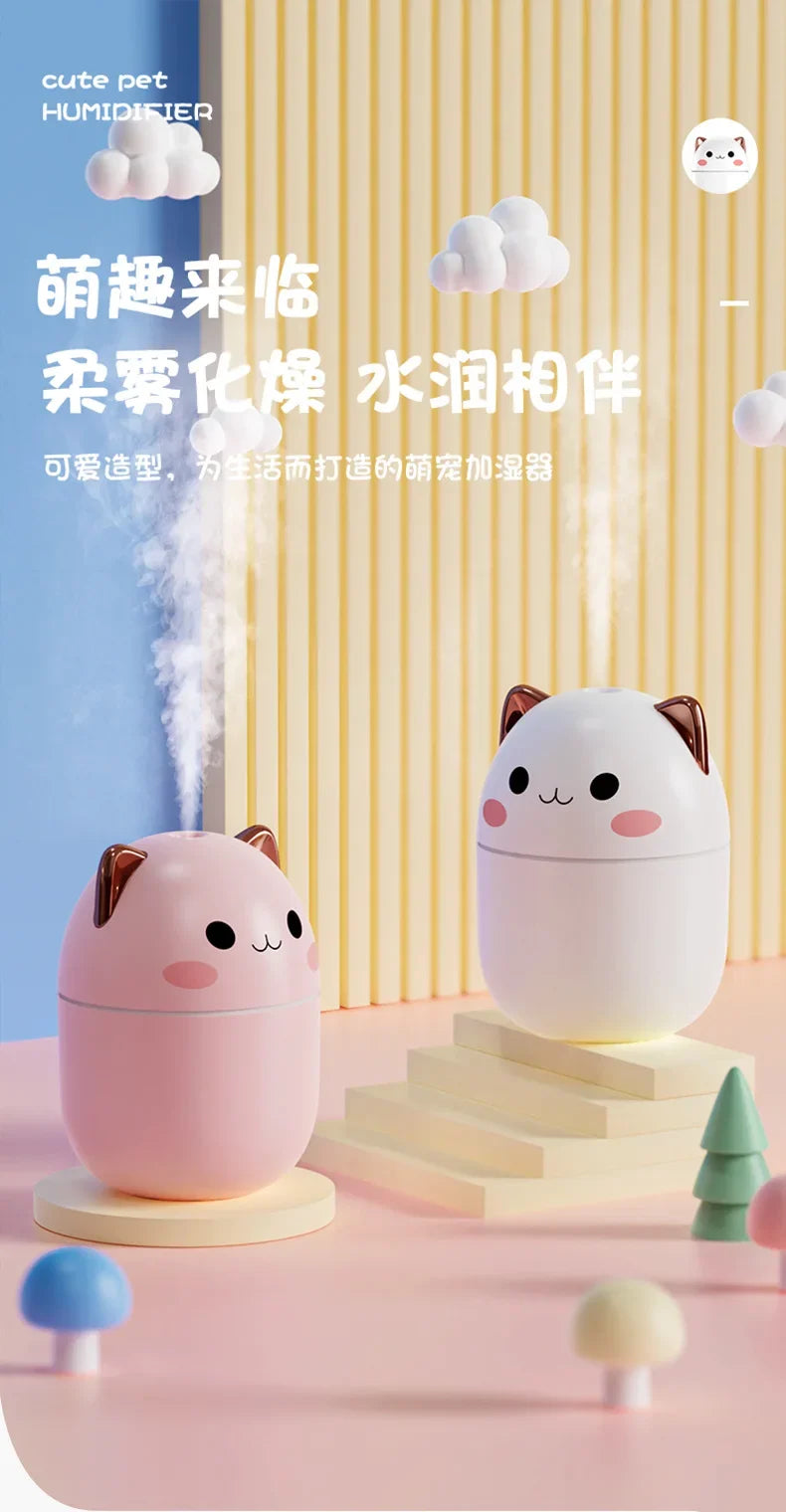 250ML Mini Air Humidifier Cute Aromatherapy Humidifiers Diffusers Essential Oil Diffuser Home Car Air Purifier Humificador