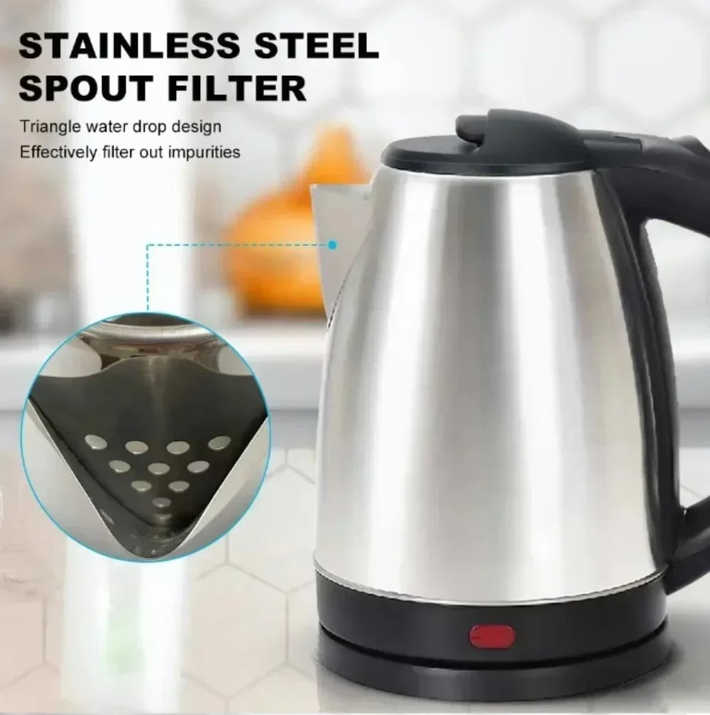 2L Food-grade Stainless Steel Electric Kettle Fast Boiling Hot Water Heater, Multi-purpose Teapot for Coffee, Beverage Daily Use