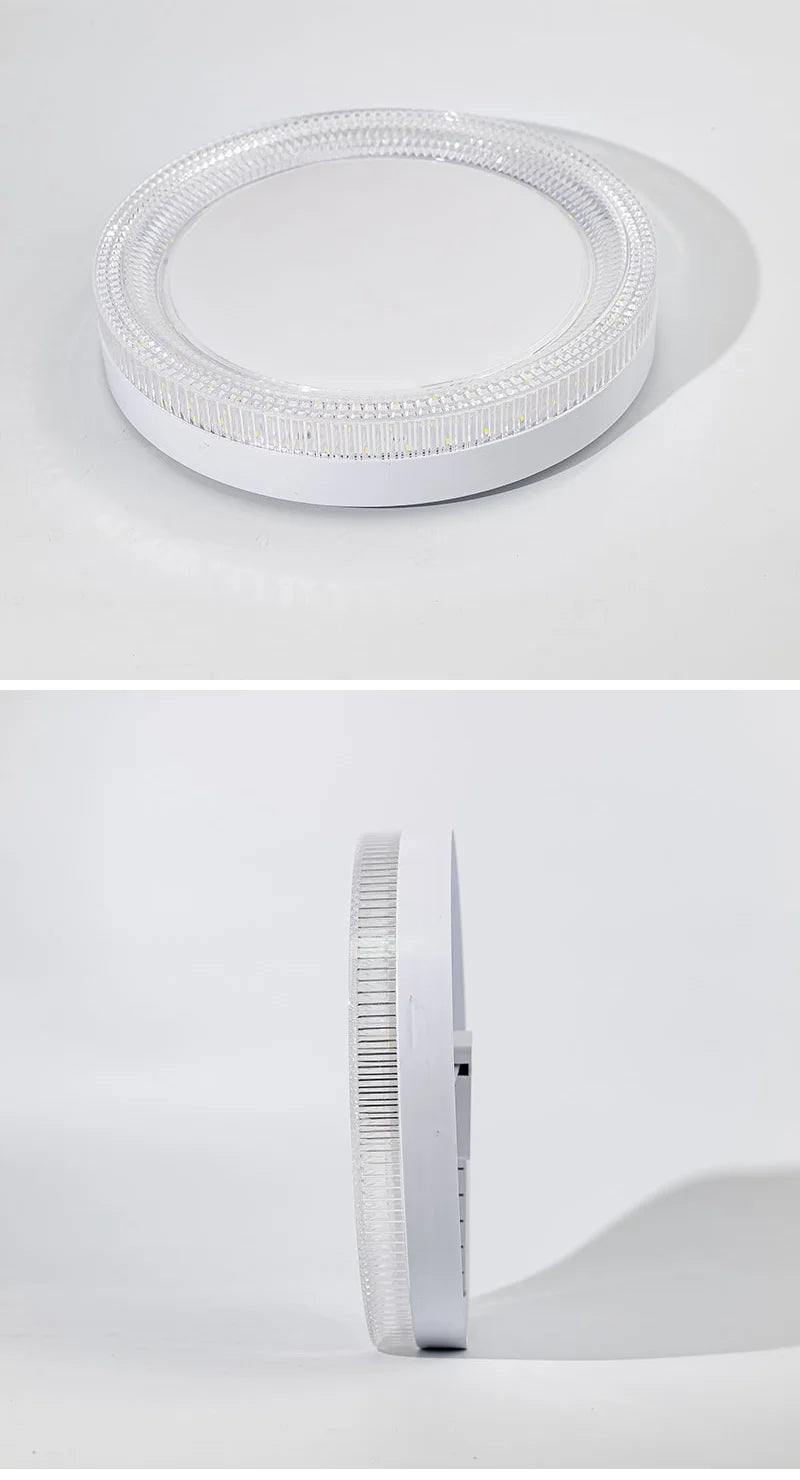 Modern LED Ceiling Light AC85-265V Circular Crystal Home Light 18W 24W 36W 48W Living Room Bedroom Kitchen Indoor Lighting