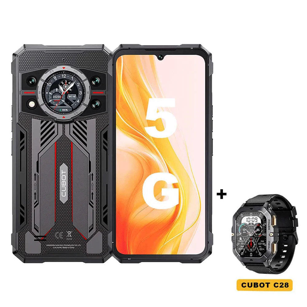 Cubot Rugged Smartphone 5G King Kong 11, Android 15, Up to 32GB RAM+256GB ROM, 108MP Camera, 10200mAh, Dual Screen, MTK7025,6nm