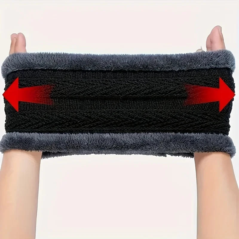 Men's winter hat, outdoor winter scarf, gloves, neckline, one plus cashmere insulated knit hat and socks