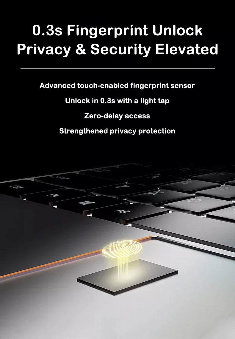 Ultra Slim Laptop 14.1" 16GB RAM 2TB SSD Notebook Windows 11 Pro 1920*1080 Display Office Study Computer PC Intel N3700