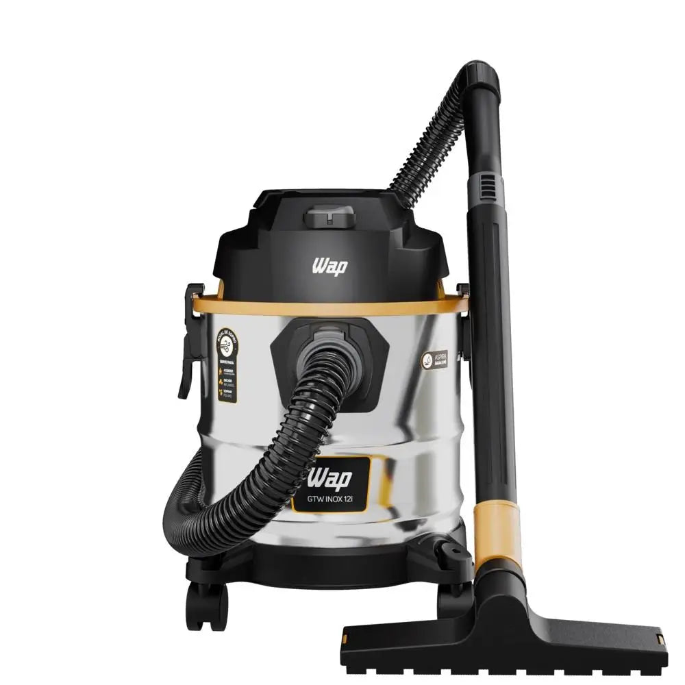 Water and Vacuum Cleaner GTW INOX 12I, 220V, 1600W, Stainless Steel, Black and Yellow, WAP