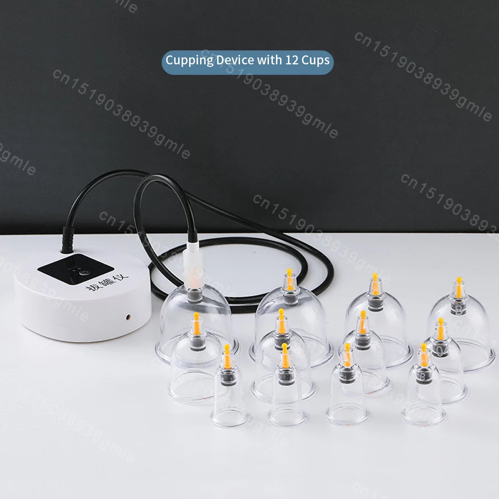 12Pcs Massage Vacuum Cupping Therapy Set Physiotherapy Healthy Self-Help Whole Body Applicable Appliances Massage Tool Tube Jars