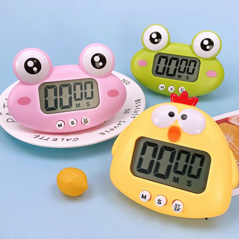 1-99 Minutes Cooking Study Work Timer Reminder For Shop Home Kitchen Gadget Cute Frogs Kitchen Electronic Digital Timer Gift