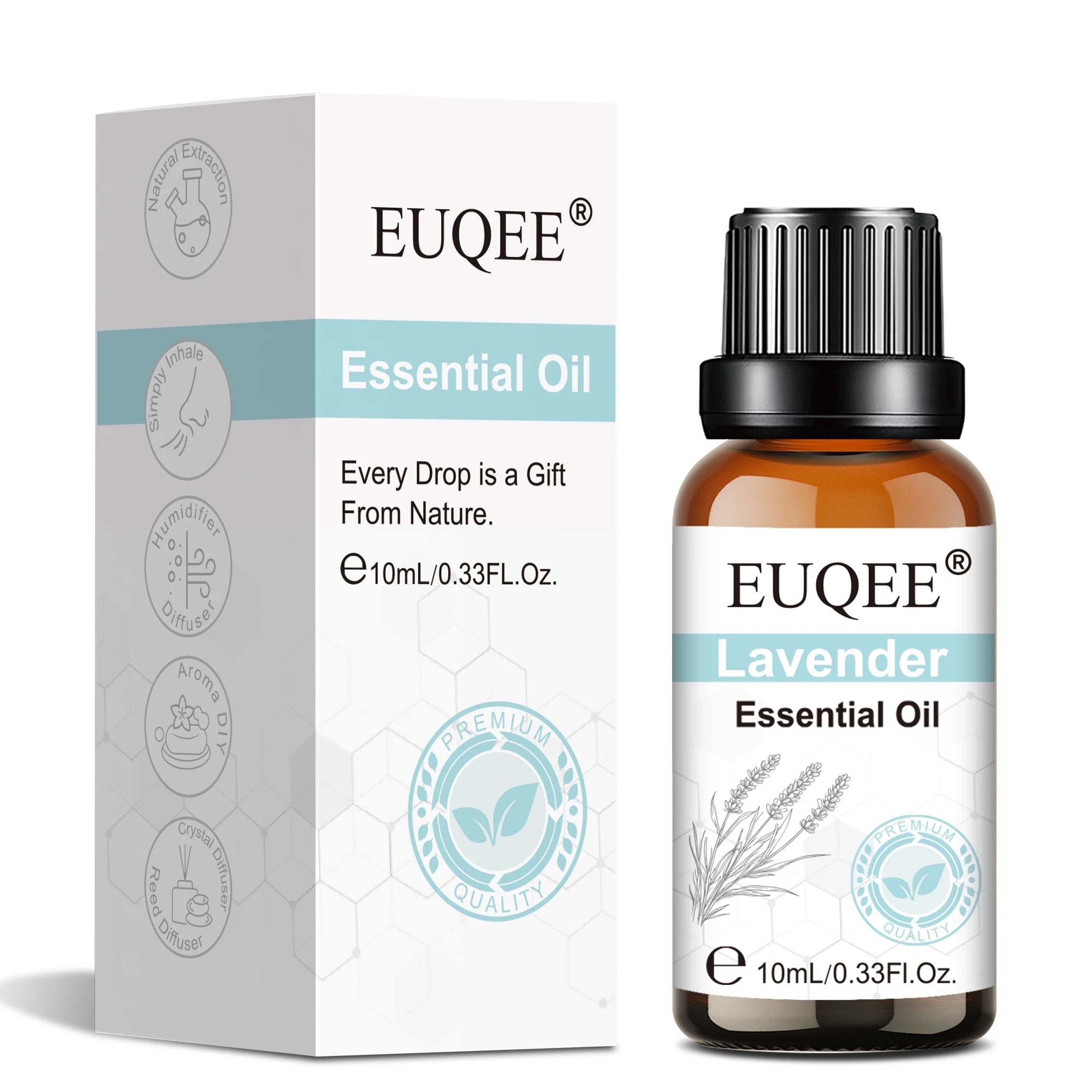 EUQEE 1PCS Essential Oil For Humidifier,Diffuser,Candle Making-10ml/30ml/100ml Lavender Vanilla Rose Aromatherapy Essential Oils