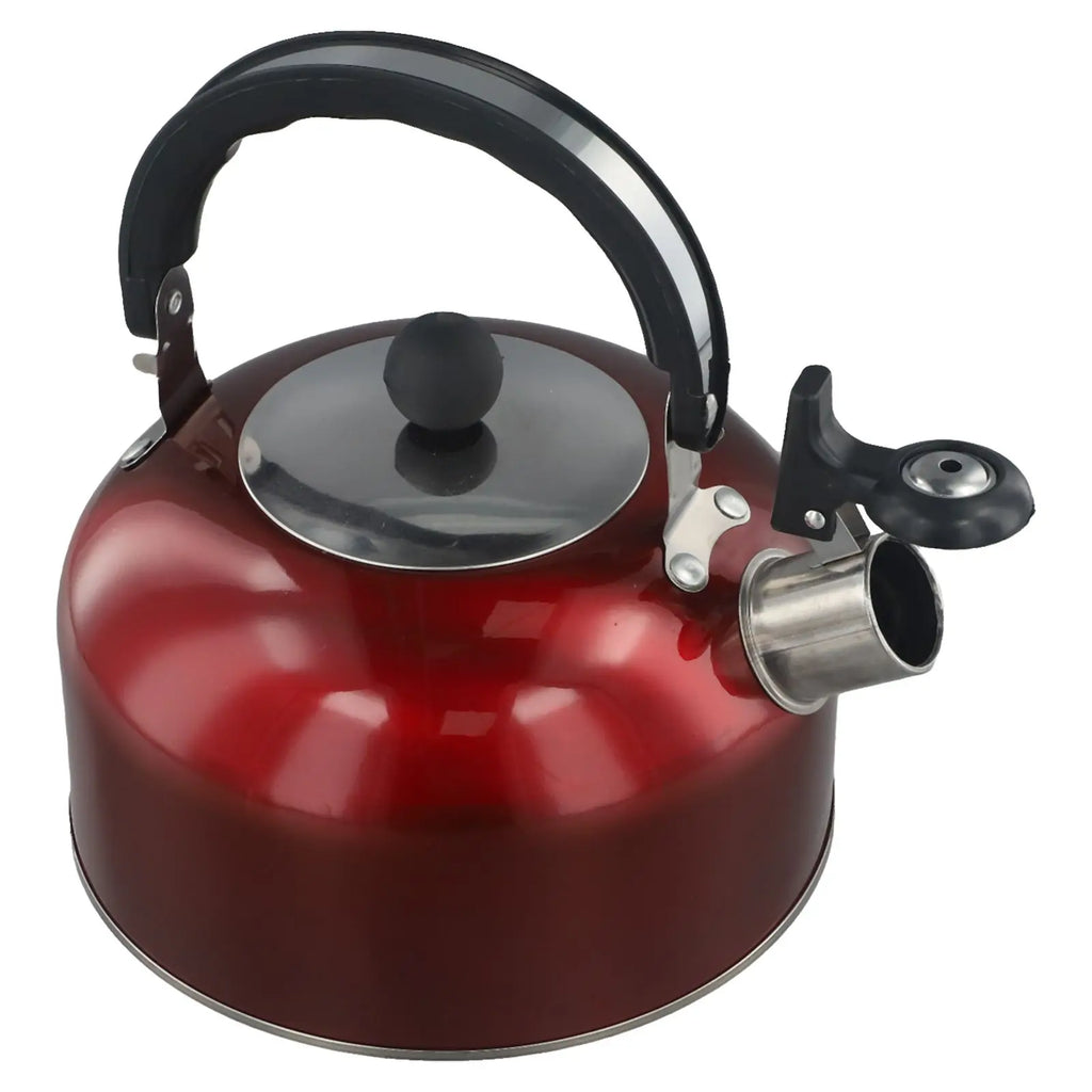 1Pcs Camping Cooking Teakettle Teapot Stainless Steel Whistling Kettle For Trips Whistling Kettle Stove Gas Water Kettle