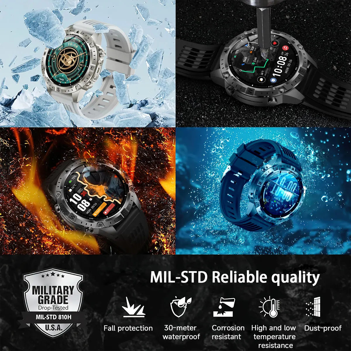 New Offline Map GPS Smart Watch 30meters Swim Waterproof 2GB Memory Bluetooth Call 100+ Sport Fitness Smart Watches For Man 2026