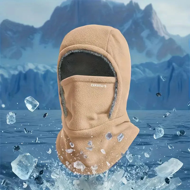 Fleece Balaclava Cycling Cap Cold-proof Windproof Warm Hood and Hat Thicken Thermal Ski Windproof Cap Women Men