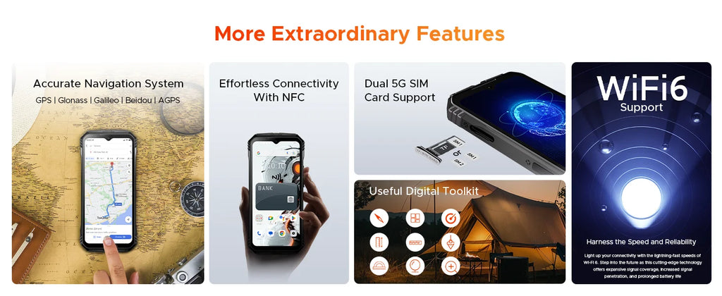 DOOGEE V Max Pro 5G Rugged Phone Dimensity 7050 6.58'' 120Hz 22000mAh Large Battery 12GB+512GB Lighting Effect 5g Smartphone