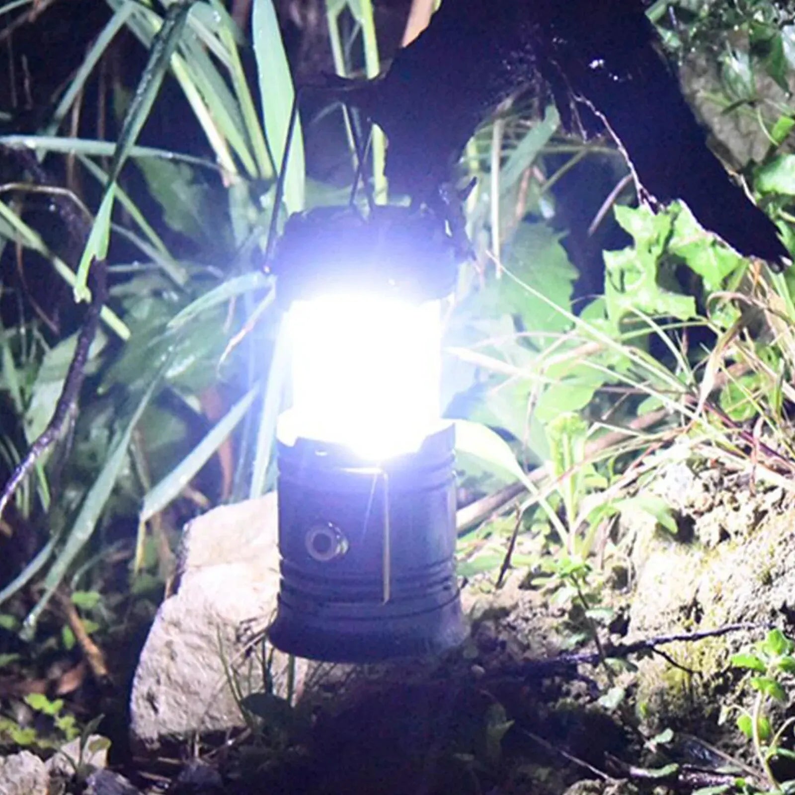 Solar Multifunctional Handheld Camping Lamp Tent Lamp LED Portable Flashlight Portable Waterproof Emergency Powered Work Light