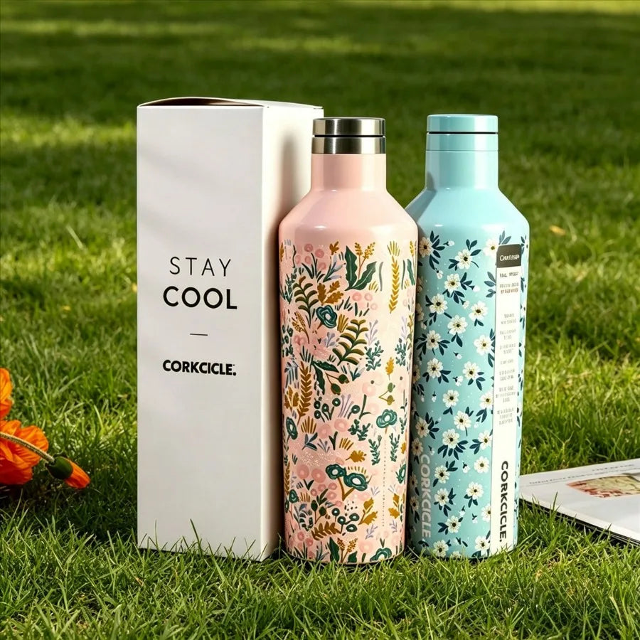 CORKCICLE 16oz/475ml Stainless Steel Insulated Water Bottle With Straw, Portable Coffee Mug Suitable for Hot & Cold Drinks, Fitn