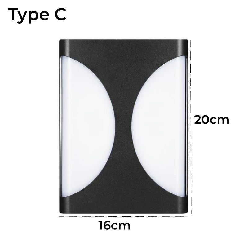12W/18W LED Outdoor Wall Lamp Plastic/Aluminum Front Door Waterproof IP65 Sconce Garden Patio Terrace Home Wall Lighting Fixture