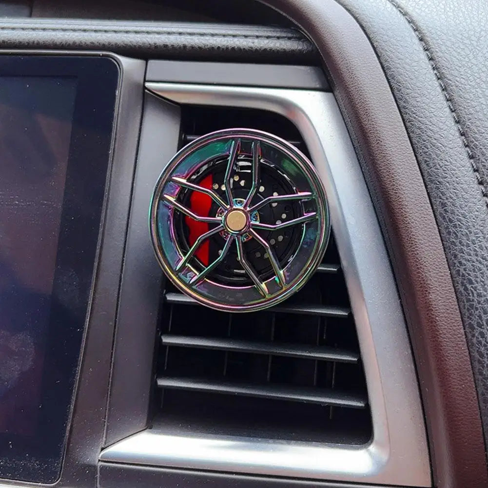 Car Air Freshener Rotatable Clip Auto Wheel Hub & Air Vent Fragrance Tire Fragrance Clips Decorative Car Accessories