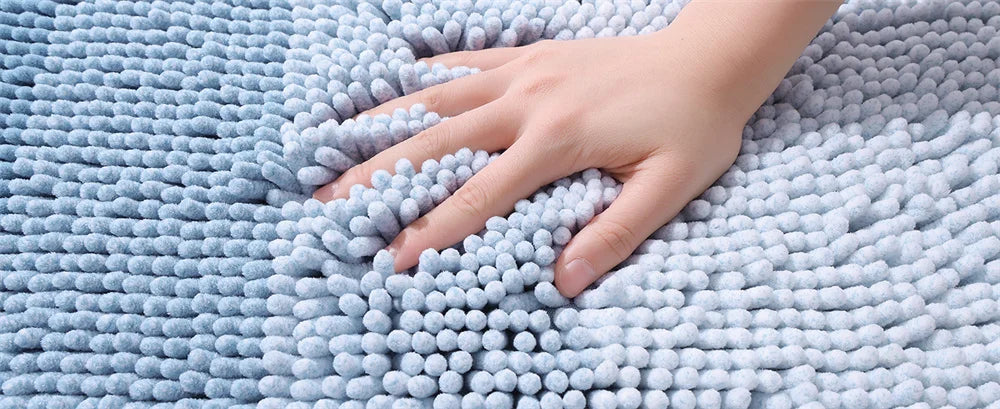 Olanly Super Absorbent Bathroom Rug Luxury Chenille Bath Mat Plush Non-slip Shower Mat Bathroom Carpet Welcome Deal Floor Mats