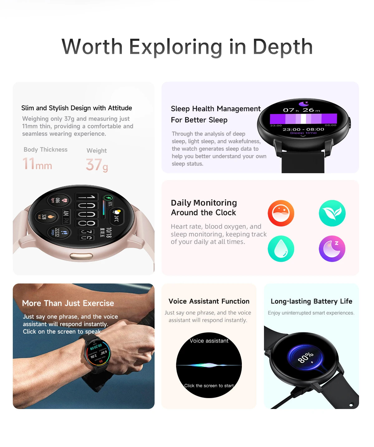 LIGE Fitness Smartwatch Voice Assistant 2026 Heart Rate Monitor Bluetooth Call IP67 Waterproof New Sports Tracker Smart Watches