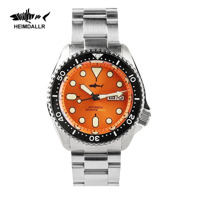 Heimdallr SKX007 NH36 Automatic Mechanical Date/Week Display Ceramic Bezel Sapphire Glass 200m Waterproof 41mm Dive Watch