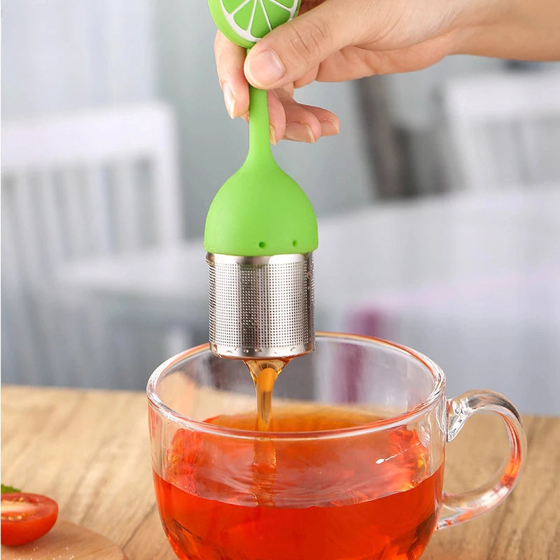 Creative 304 stainless steel silicone tea ball tea maker flamingo tea filter summer theme tea filter
