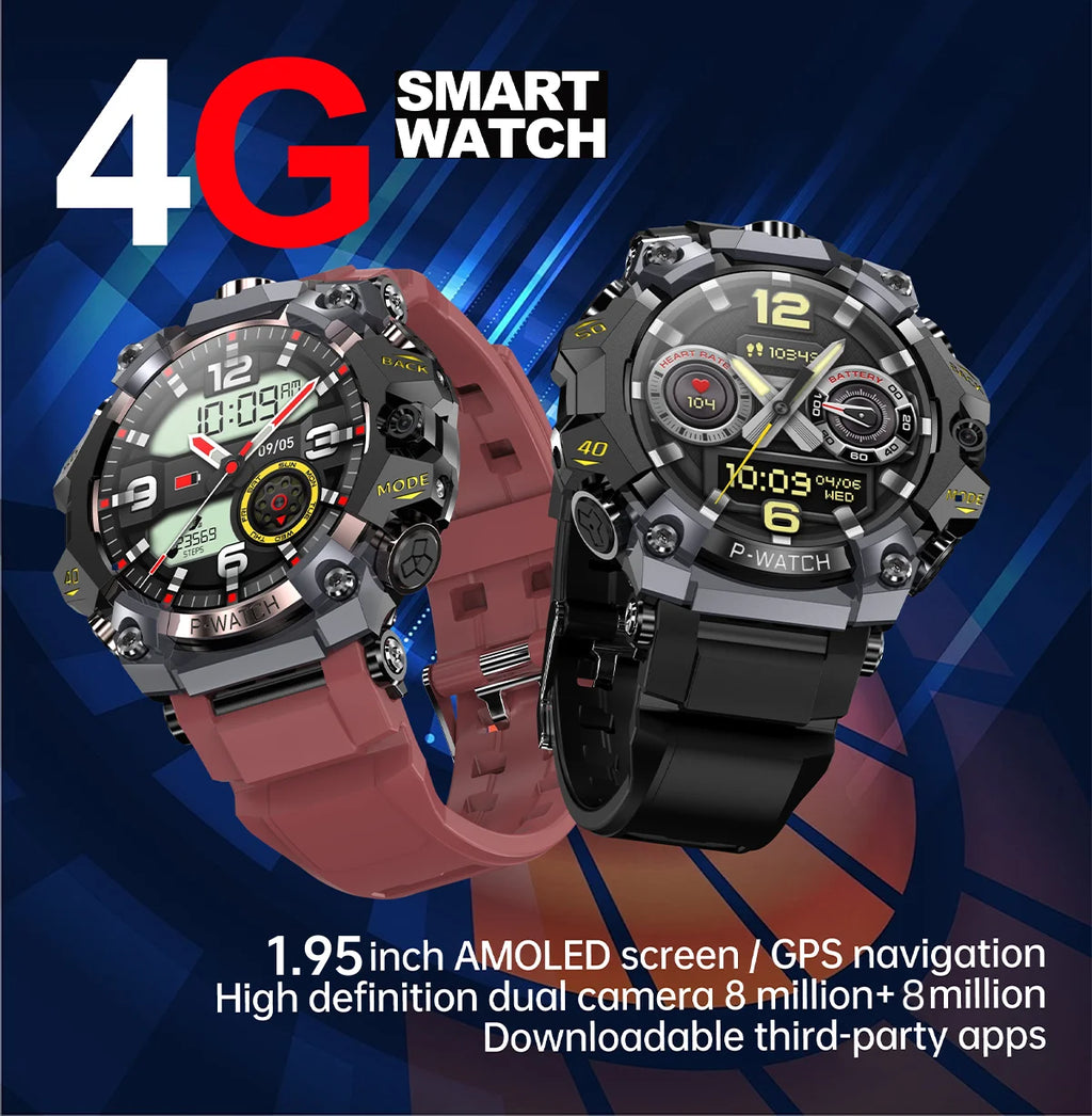 Q668 Smart Watch Android 10.0 1.95inch Amoled 720*720 5G Cellular Version Smartwatch With 800W Dual Camera GPS WIFI Sim Card