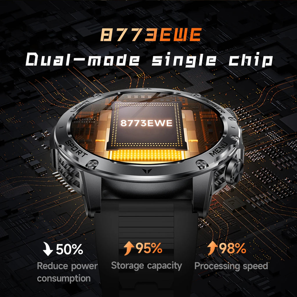 LIGE New GPS Outdoor Sports Smart Watch Men AMOLED Screen LED Flashlight Heart rate Waterproof Bluetooth Call 1000mAh Smartwatch