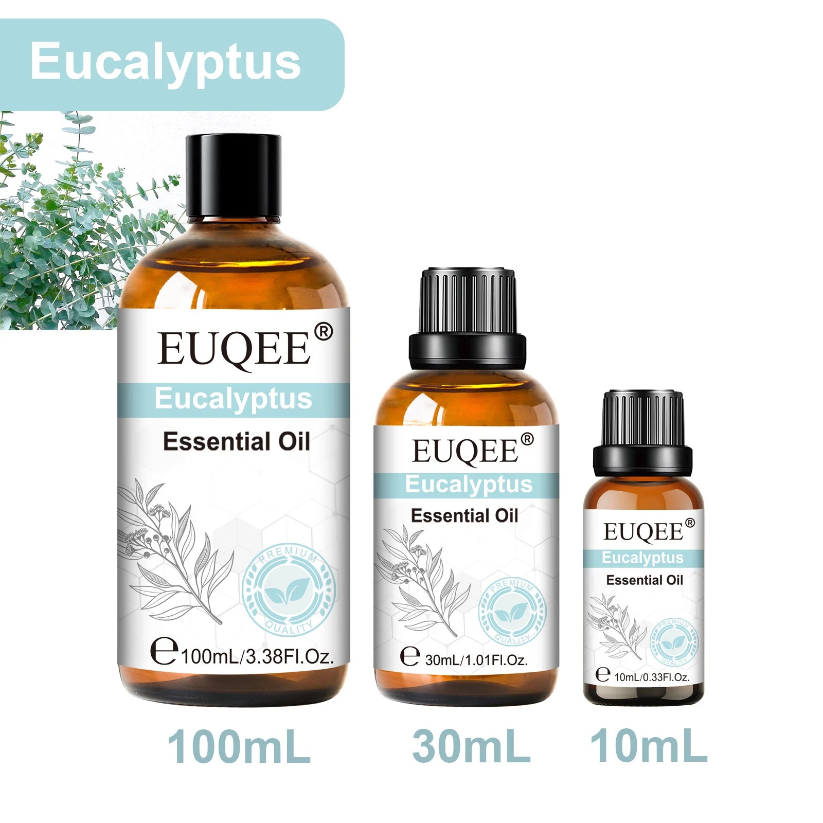 EUQEE 1PCS Essential Oil For Humidifier,Diffuser,Candle Making-10ml/30ml/100ml Lavender Vanilla Rose Aromatherapy Essential Oils