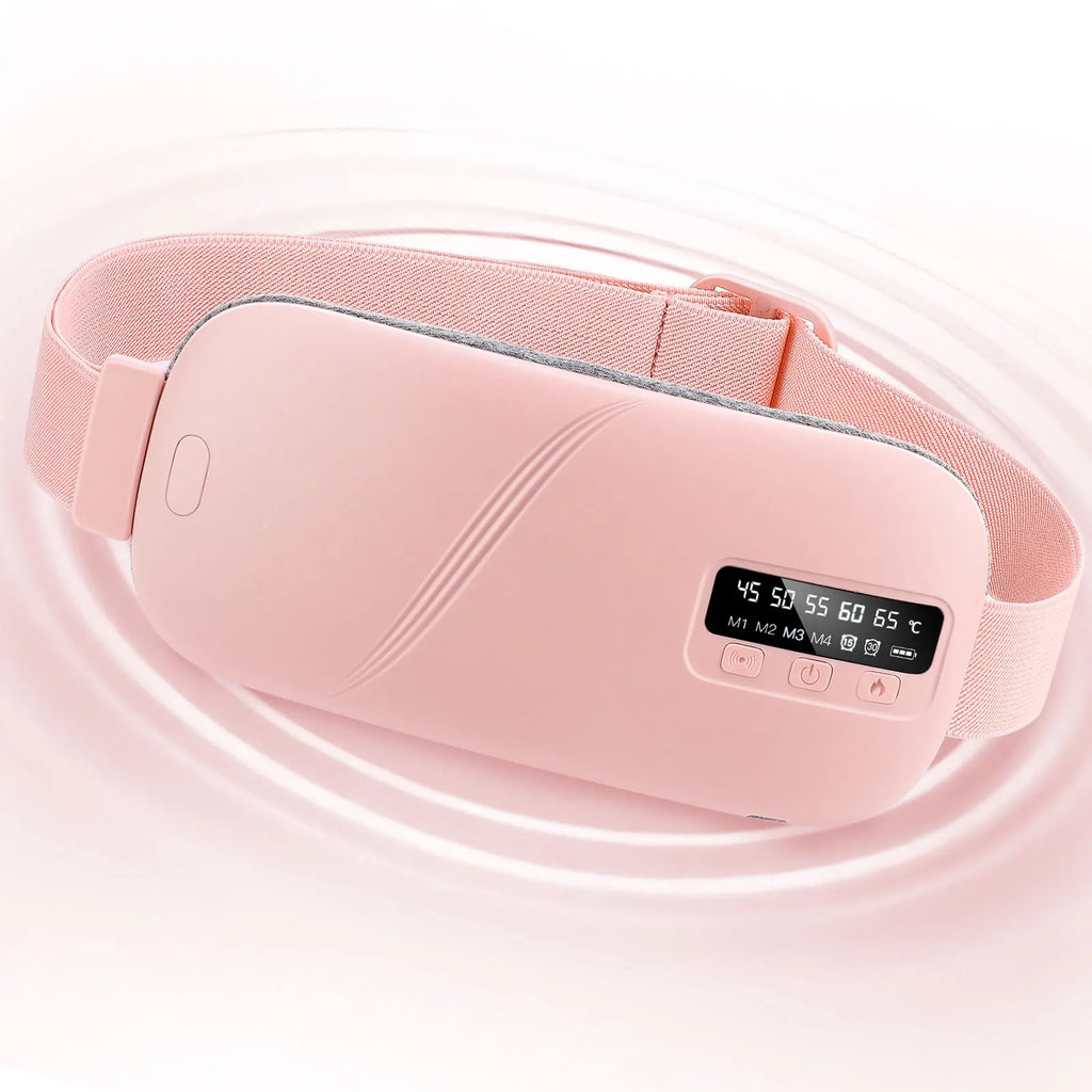 Women's Intelligent Menstrual Heating Belt 5-Speed Heat 4-Speed Vibration Massage Womb Warmer Nuangongbao Period Relief Waist Mat