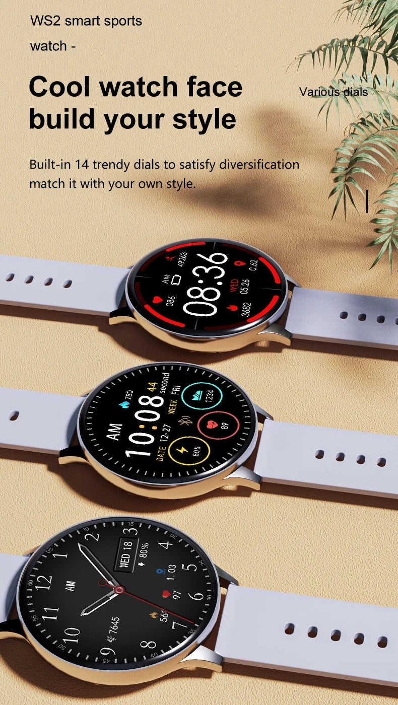 2026 New Women Bluetooth Call Smart Watch Heart Rate Blood Pressure Monitoring Smartwatches IP67 For Android IOS Men Smartwatch
