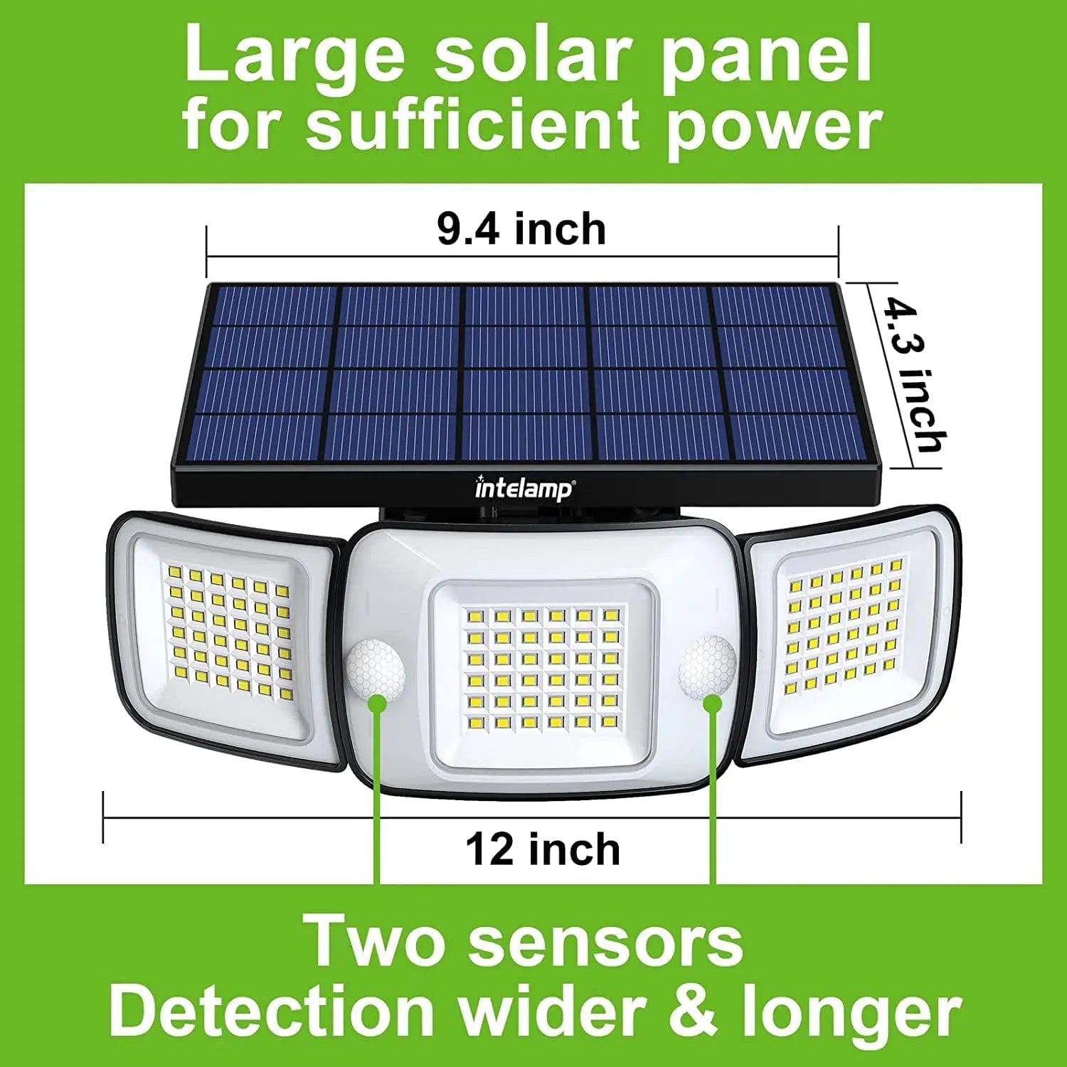 Top Brand Powerful 6000mah Outdoor Solar Lights With 3 Modes Two Motion Sensors Bright Light Wall Lamp For Garden Yard Garage