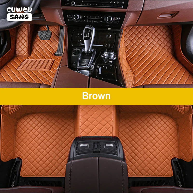 CUWEUSANG Custom Car Floor Mats For Ford Kuga Escape 2012-2023 Auto Carpets Foot Coche Accessorie