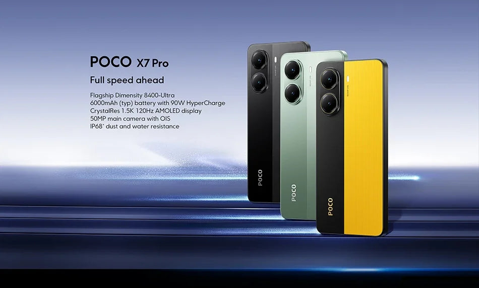 UK Version POCO X7 Pro Smartphone Dimensity Display Powered by Flagship Dimensity 8400-Ultra 6000mAh Battery 90W IP68 NFC